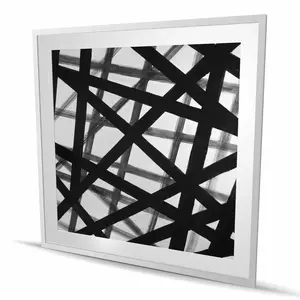 212 MAIN Abstract Dynamic Bold Lines Framed Matted Print Wall Art - Artistic Modern Statement Piece, 48x48 in Home Decor Artwork, Decoration Gift for Rooms
