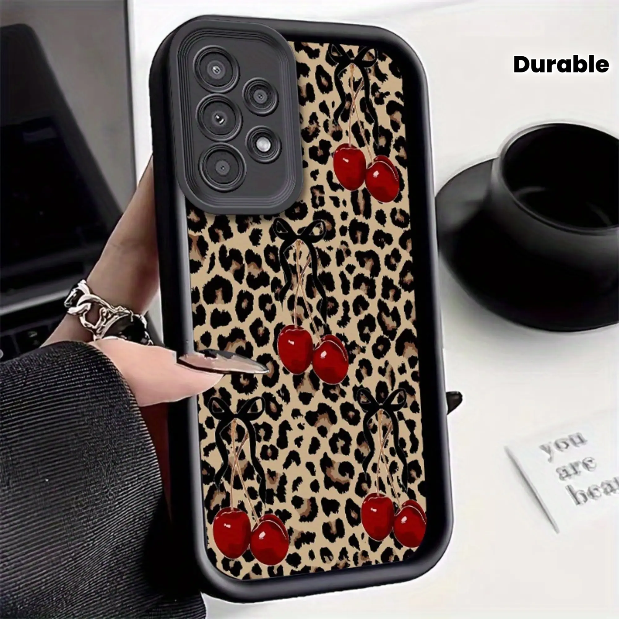 Protective Silicone Casing for Samsung Galaxy S26 S24 Plus/S24+ S25 S23 S22 S21 Ultra FE Note20 A54 A53 A52 A36 A35 A34 A33 A17 A16 A15 A14 A13 - Drop-Proof, Cherry Print, 2D Printing, Full Camera Lens Protection Soft TPU Phone Cover Accessory Gift
