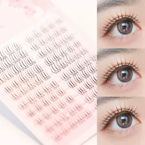 Natural Look Lightweight DIY Eyelash Extensions, 1 Box Wispy Curling Individual Fake Eyelashes, Eye Makeup Enhancement False Eyelashes for Women & Girls