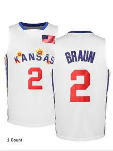 Men's Letter & Figure Embroidery Basketball Jersey, Jersey Shirts, Casual Breathable Comfortable Basketball Vest, Basketball Clothing for Sports Training Competition