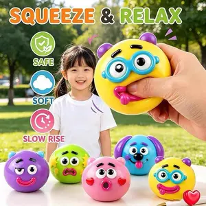 HappyDoggo Smushers Squishy Toy, 5-PackMoldable Slow Rise Squishy, Super SoftStretchable Stress Relief Squeeze Balls forAnxiety, Funny Dog Face Sensory Fidget Toy,Sensory Stress Reliever for Adults Kids, CuteDesk Decor