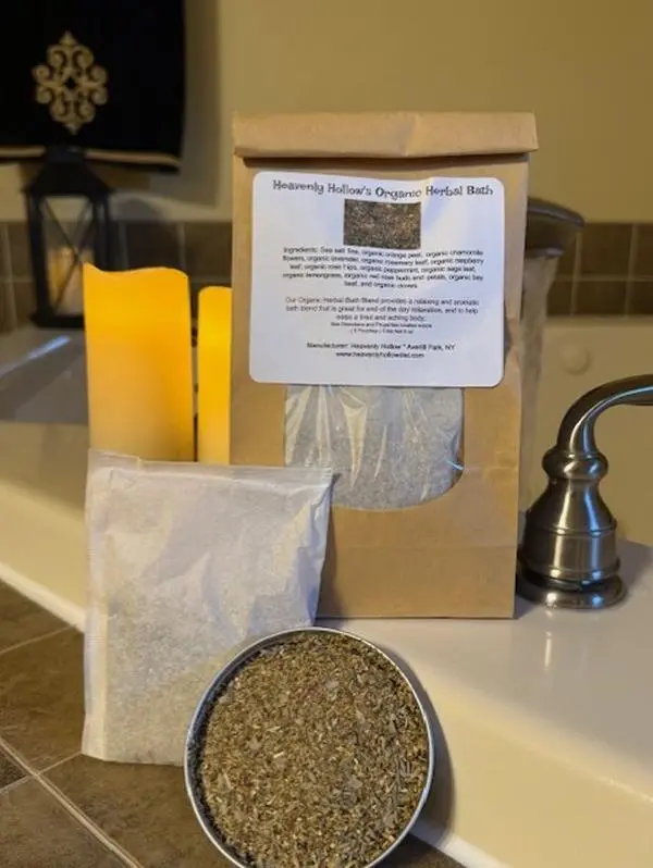 Herbal Bath Salts Bath Soak Himalayan Salt with Aromatic Herbs 12 Plant & Fruits - 5 Pack