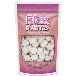 Freeze Dried Candy Fruit Chews Crunchy - Mix 4oz Resealable Snack Bag -  Strawberry, Green Apple, Mango, & Grape Sweet Crunch Assortment Treat Gift