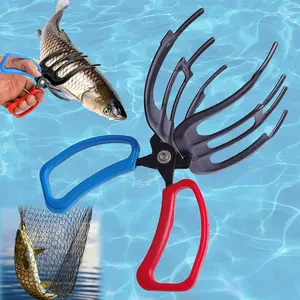 3 Claw Fish Gripper, Fishing Pliers Gripper, 2025  Multifunctional Metal Fish Control Clamp Forceps, for Catch  Freshwater Fish Fishing Accessories (3 Claw Fish Gripper)