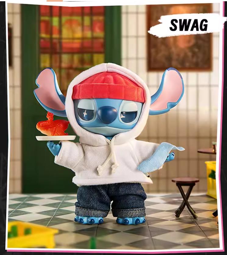 Disney Stitch Gen Z Street Style Blind Box Keychain Stylish Cyberpunk Urban Decor Soft Vinyl Plush Figure Mystery Bag Toy Kawaii Anime Collectible Gifts for Kids Teens Fans