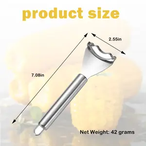 2 Counts Corn Peeler, Silver Design with Ergonomic Smooth Handle for Safe Grip，Easily Peel off the Corn