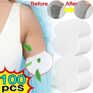 100pcs Underarm Sweat Pads, Disposable Unisex, Breathable Invisible Design, Comfortable Non-Irritating, Three-Layer Technology