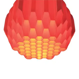 Hexagon Hanging Lamp Shade | Mid Century Modern | Handmade Ceiling Lamp | Contemporary Ceiling lamp shade with two prong power cable