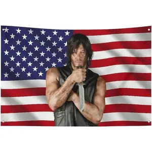 AETHVCD Tapestry Daryl Star Dixon Tapestry Pink America Funny Cameron Flag Poster with for College Dorm Decor, Room Decor Merch Gift