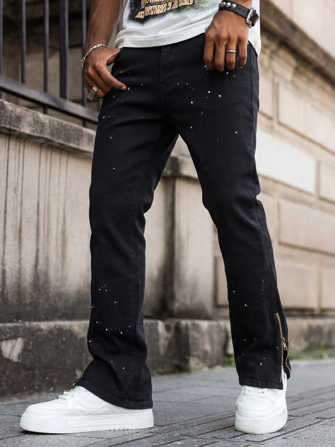 fugazi splatter jeans - TikTok Shop