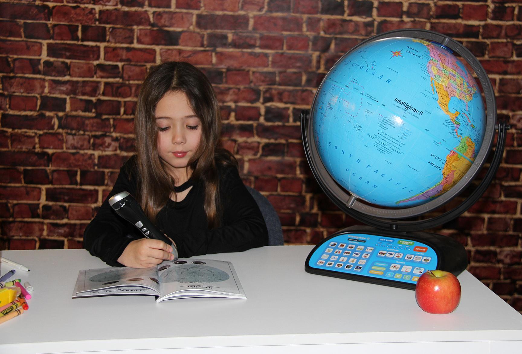 Replogle Made in USA Intelliglobe II 12″ Interactive Talking Globe for Kids | STEM Educational Fun Facts, Games & Learning Toy with Wireless Intelligent pen