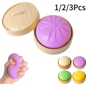 Large Dumpling Stress Relief Ball Set, Stress Relief Gadgets, Colorful Squeeze Toy for Anxiety and Hand Nervousness, Soft Sensory Toys for Adults and Kids