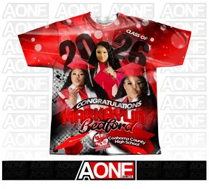 Markaylin 3D Graduation Sublimation Print Shirt