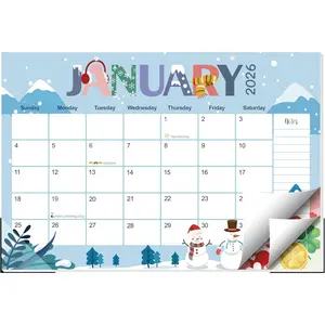 Desk Calendar 2026-2027, 18-Month from Jan. 2026 - Jun. 2027, 17"x11.5" Large Monthly Desk Planner with Corner Protectors, Ample Blocks & Notes for Home Office