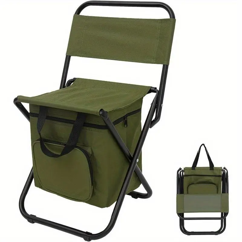 Portable Folding Camping Chair Lightweight Backrest Stool Compact Foldable Backpack Heavy Duty Outdoor Camping Hiking Furniture
