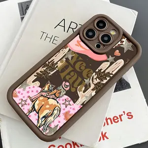 Oil Painting Horse Riding Girl Pattern Case for iPhone 16 15 14 Pro Max 13 12 11 XR XS Plus Shockproof Full Camera Protection Durable slim Silicone Cover