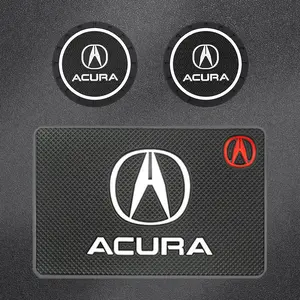 1/2/3/4pcs Rubber Car Coaster Anti-slip Mat Water Cup Holder Pad For Acura TSX RSX MDX RLX RDX Integra CDX TLX-L NSX ILX TLX ZDX TL RL