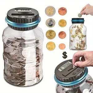 Automatic Coin Counter Bank with LCD Display, Large Savings Box, Electronic Coin Bank, Durable Abs Resin, Perfect Gift for Halloween, Thanksgiving, Christmas