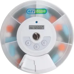 7-Day Pill Medicine, Vitamin Organizer Box | Weekly, Daily Planner | Bluetooth Enabled Reminders | Comes with 2 AAA Batteries