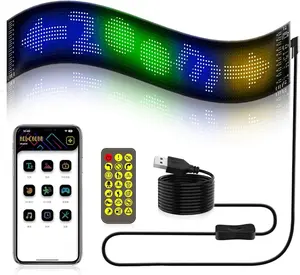ZKYMZL Flexible LED Advertising Sign/Programmable Signs/Business Scrolling LED Sign for Indoor/Custom Editor Animations/Graffiti/Text 23.43''*4.72''
