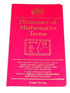 USED Book - Dictionary of Mathematics Terms (Barron's Professional Guides) by Douglas Downing (Vinyl Bound) - english