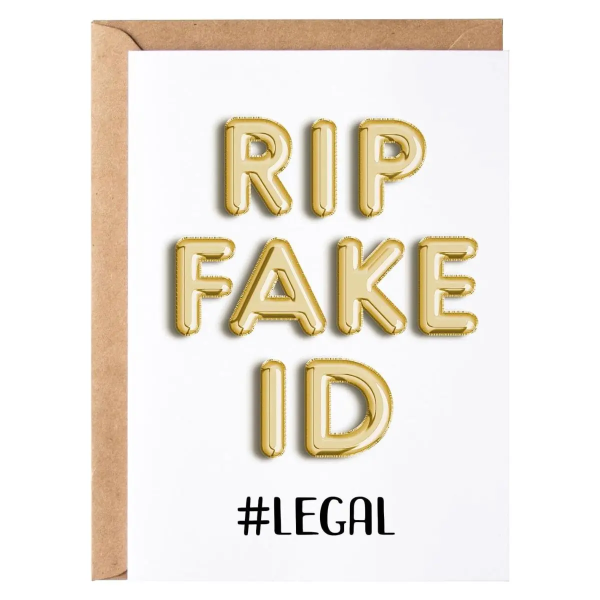 Funny 21st Birthday Card – RIP Fake ID Joke Card for Him or Her