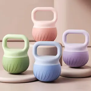 11.02 lb non-slip handle soft kettlebell, unisex fitness yoga strength training equipment, for arm, hip, squat and full-body strength training, durable PVC material for home gym use.