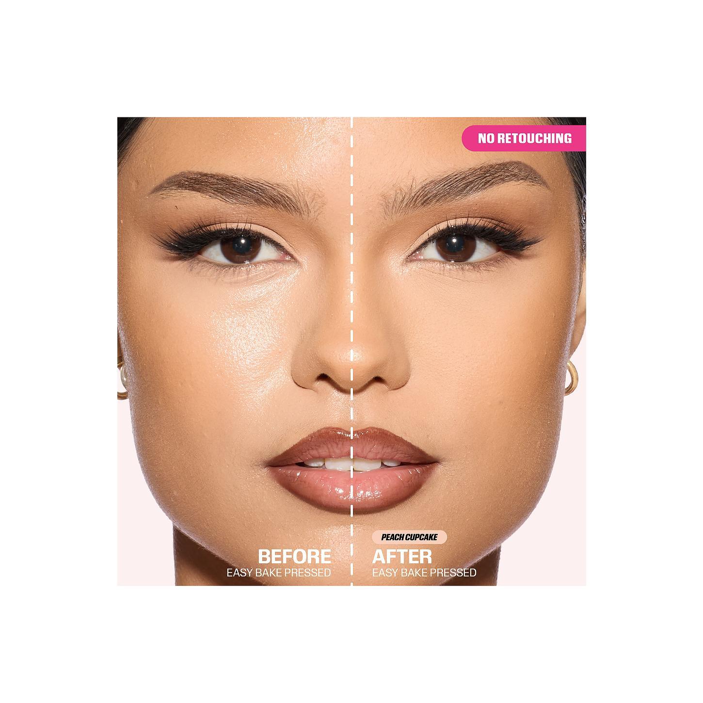 Huda Beauty Easy Bake Pressed Powder in Peach Cupcake