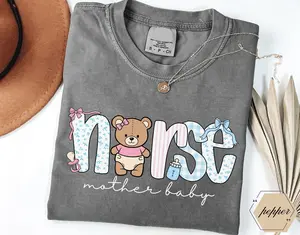 Mother Baby Nurse T-Shirt, Mother Baby Unit Shirt, New Nurse Gift, Gift For Girl