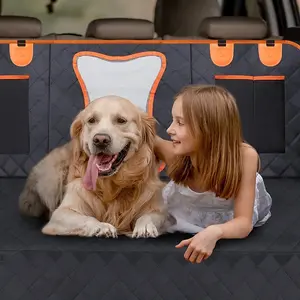NEENCA Collapsible Dog Car Seat Cover for Back Seat Dog Waterproof Seat Cover Do