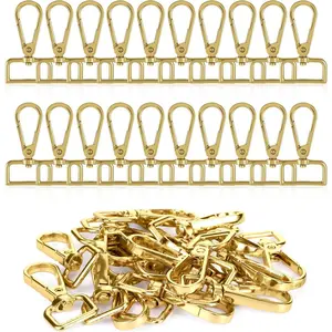 20 count Metal Swivel Lobster Clasp Hooks,D Rings Purse Hardware for Bag Making,Purse Strap Hardware Push Gate Snap Hooks Trigger Clips for DIY Crafts  Purse Handbag Making (,1 Inch)