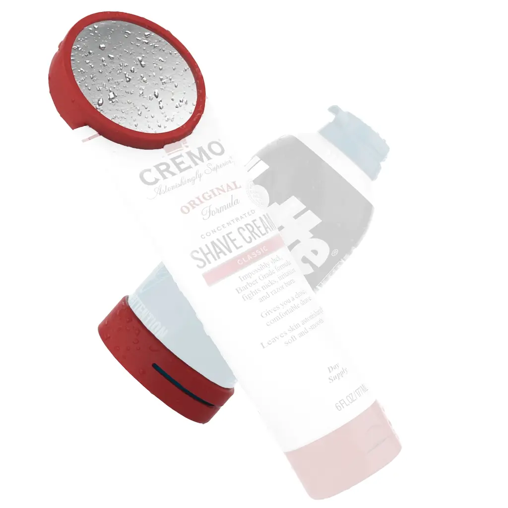 Keister Anti Fog Anti Scratch Shower Shaving Mirror for Sensitive Skin Smooth Shave Universally Compatible With Large Cans & Tubes Minimalist Design