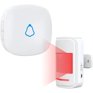Motion Sensor Door Chime, Wireless Motion Detector Alarm Indoor for Business When Entering, Home Doorway, Store Entrance, Garage Security, Pet Elderly Dementia Monitoring Buzzer PIR Door Entry Bell