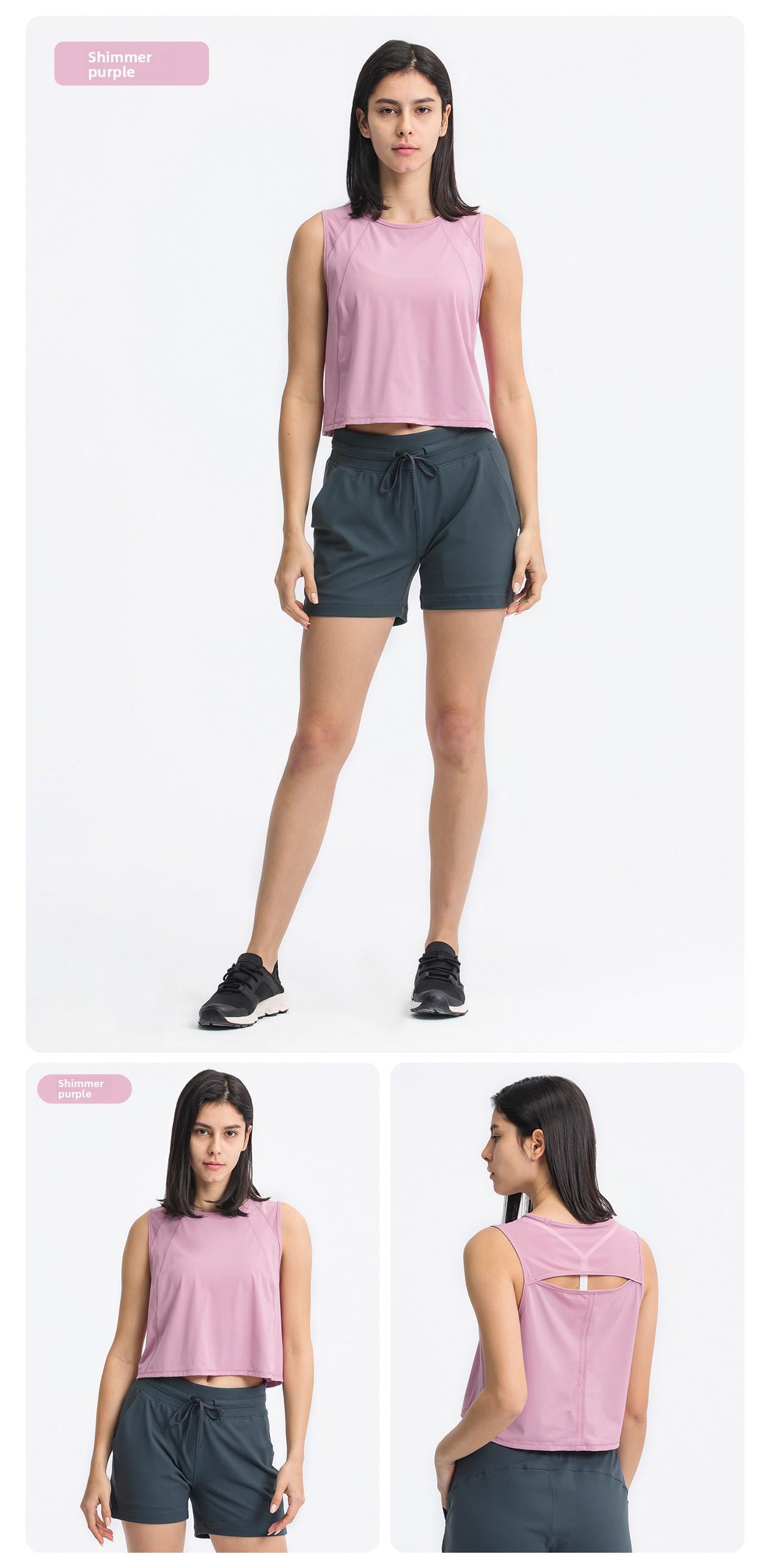 New Sleeveless Crop Tank Top, Sexy Hollow Out Design, Quick-Dry Breathable Yoga & Sports Casual Wear