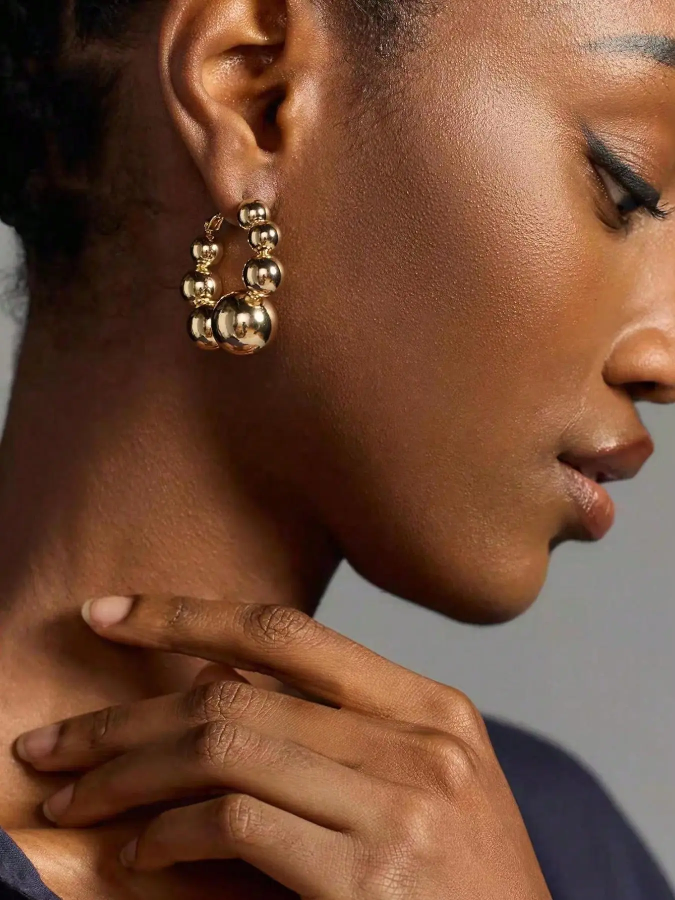 Elegant Round Beaded Earrings, Fashion Earring, Design Sensational Small Batch High-End Jewelry, Luxurious Style Ear Accessories, Elegant Minimalist Earrings