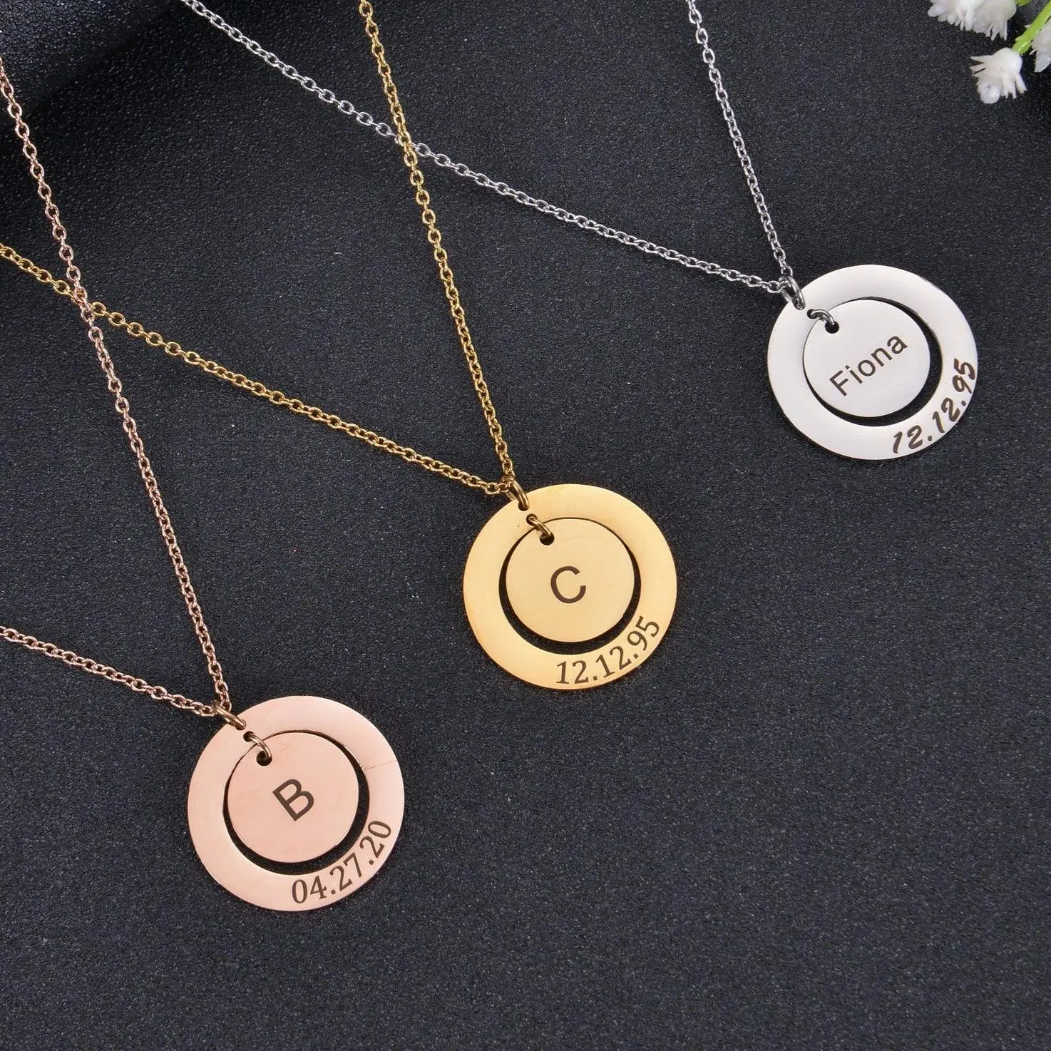 Personalized Name And Date Necklace