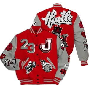 Air Griffey Max Gray Reds 1s Varsity Jacket, Hustles Money Number 23 All Over Print Letterman Jackets, gift for man, gift for woman