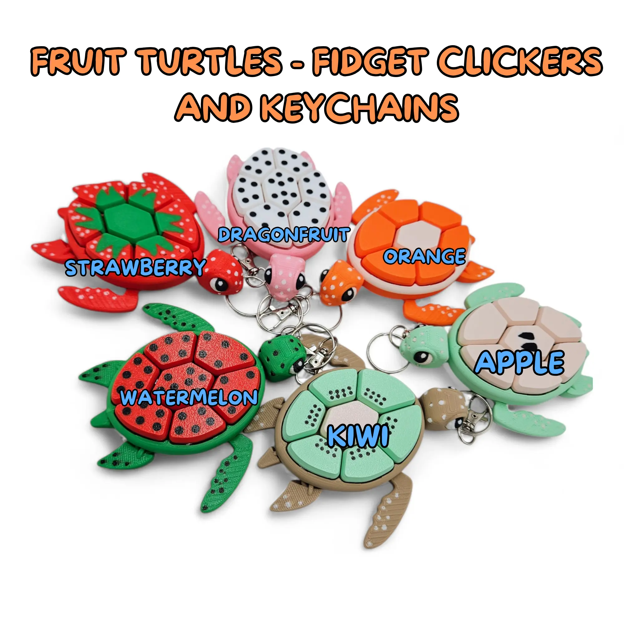 Fidget Clickers - Desktop Fidgets and Keychains - Collectible Figurines Fidget Clickers - Desktop Fidgets and Keychains - Collectible Figurines