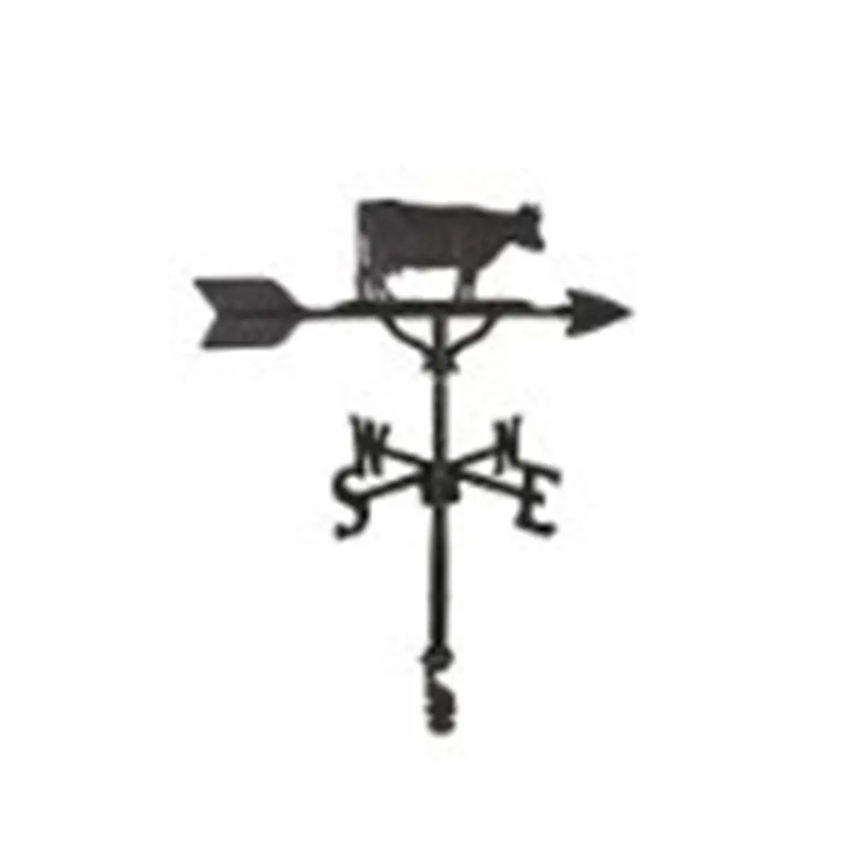 212 MAIN Montague Metal Products 200 Series 32 In. Black Cast Aluminum Cow Weathervane - Adjustable Base