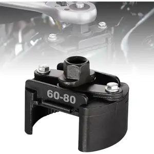 Adjustable Oil Filter Wrench New Update Oil Filter Removal Tool,Universal Oil Filter Removal Tool Fit for Small Medium-Sized Spin-On Oil Filter (60mm-80mm)