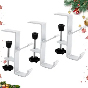 3 Pack Christmas Stockings Holder Hanger,Metal Hooks for Hanging Christmas Stockings,Stocking Holders for Mantle for Christmas Decorations (3White, 3)