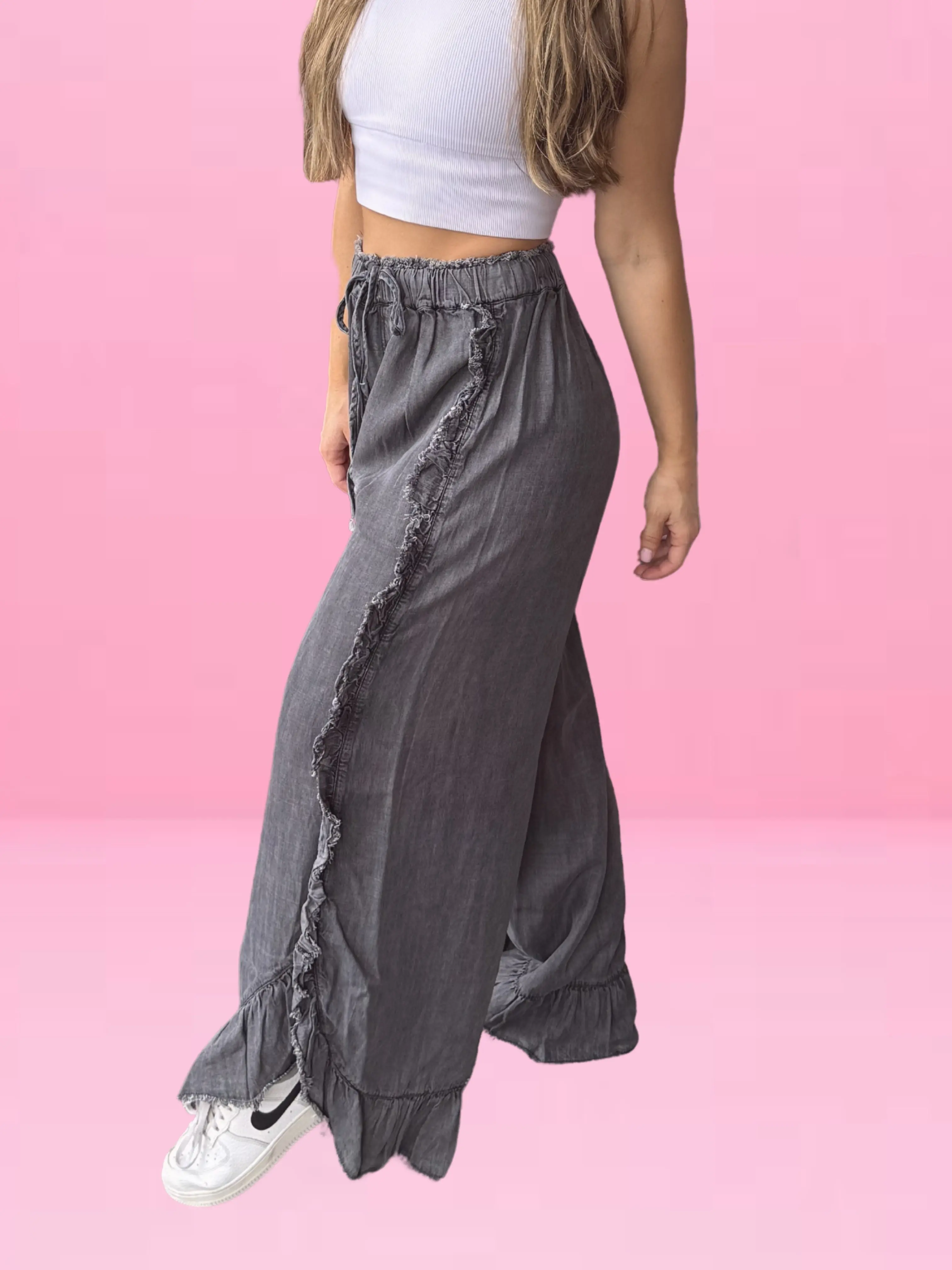 Pants | Flowy Dark Grey