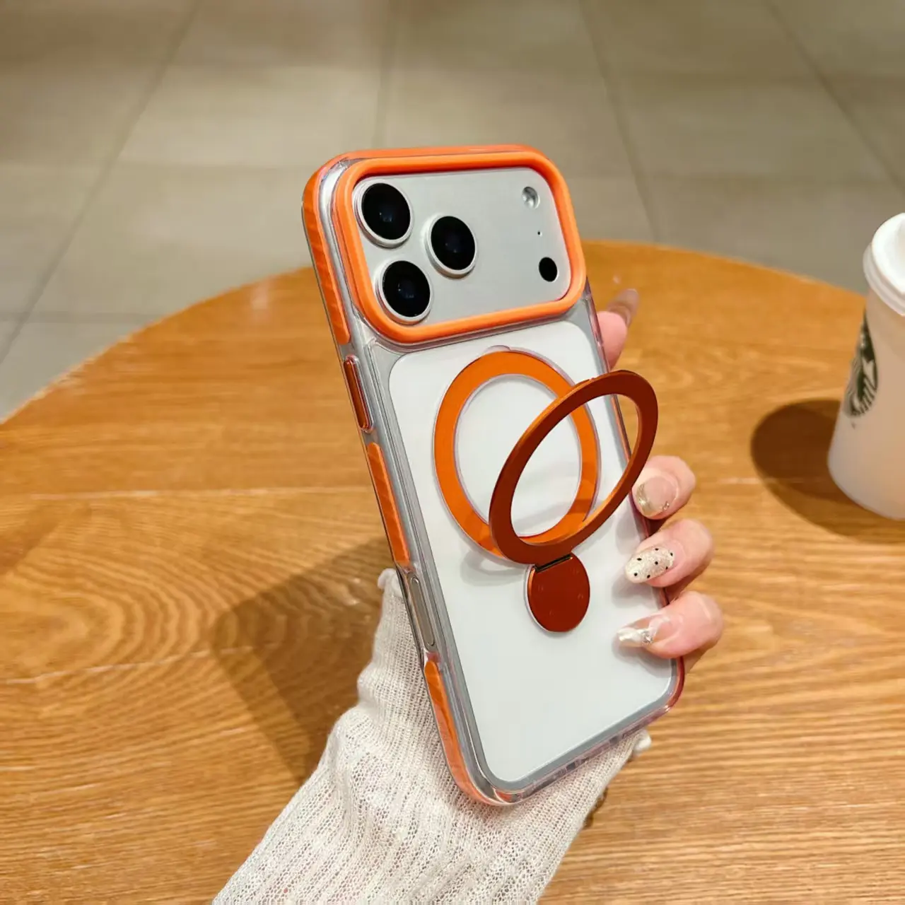 PinDun Magnetic Color-Blocking Rotating Stand Smartphone Case - Shockproof Handheld Device Protection, Anti-Drop Cover Compatible with iPhone 17/16/15/14/13/12 Pro Max Plus AIR Accessories, Devices
