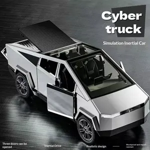 Tesla Pickup Truck Toy Car Model, Four-Door Design, Durable & Crushproof, Ideal Gift for Kids, Realistic Play Vehicle