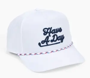 Breezy Golf "Have A Day" Limited Edition Summer Rope Hat | Adjustable Snapback, Breezy Golf Mesh Cap, Embroidered Lettering | Premium Golf Rope Hat for Golfer, Tennis & Pickleball Players | A Perfect Gift! #BreezyGolf
