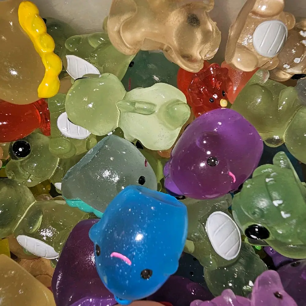 Louminous Dino Charms 4 oz for DIY or Projects - Assorted Colors and Designs