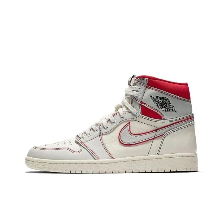 High top leather basketball sneakers off white red stitching upper viral daily ootd cushioned insole arch support wide fit travel walking lightweight non slip festival must have unisex breathable casual footwear daily matching street fashion trending yout