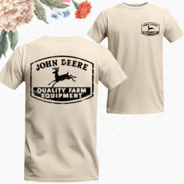 John Deere Quality Farm Equipment T-Shirt – Vintage Deer Farm Equipment Graphic, Perfect for Farmers and Ranchers, Unisex T-Shirt for Men and Women