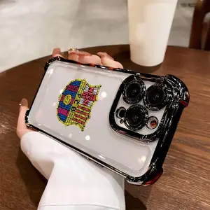 New Fashion Hot B-BarcelonaS Phone Case Suitable for iPhone 17 16 15 14 13 12 11 Pro Max Air Plus, Anti-Falling Transparent Soft Back Cover Protective Shockproof