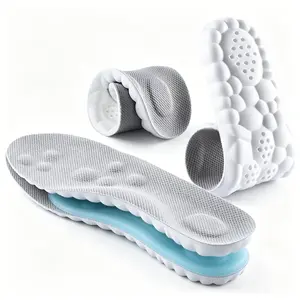 【Super Soft】4D Shoes Insoles - 4D Cloud Technology Insole - Ultra Comfort Insoles, 4D Grey Sports Shoes Insoles, Acupoint Massage Insole for Foot ，For Party Gift Footwear Bedroom Footwear Foam Dry